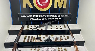 Adana'da silah ticareti yapanlar yakalandı, uzun namlulu silah ve tabancalar ele geçirildi