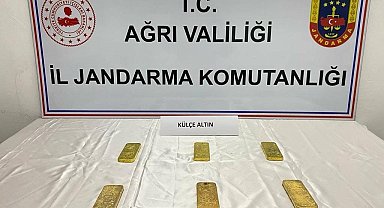 Ağrı'da piyasa değeri 27 milyon 300 bin değerinde altın yakalandı