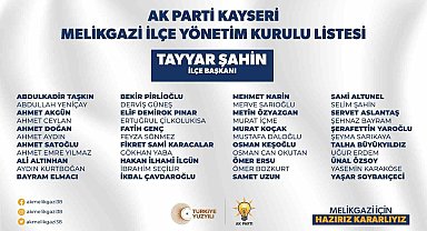 AK Parti Melikgazi'de yönetim belirlendi