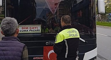 Alanya'da halk otobüslerine 38 bin 76 lira para cezası