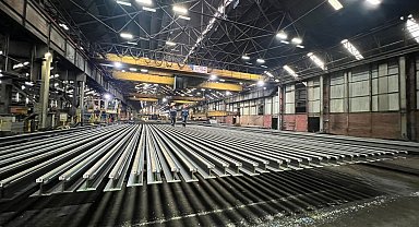 Alikahya tramvayında rayların üretimi tamamlandı