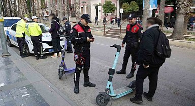 Antalya'da eş zamanlı elektrikli scooter denetimi: 210 sürücüye ceza, 155 scooter trafikten men