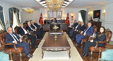 Aydın Ticaret Borsası yönetimi Adana Valisi Köşger'le bir araya geldi