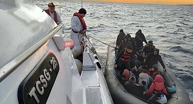 Ayvacık açıklarında 32 kaçak göçmen yakalandı