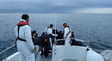 Ayvacık'ta 62 kaçak göçmen kurtarıldı, 39 kaçak göçmen yakalandı
