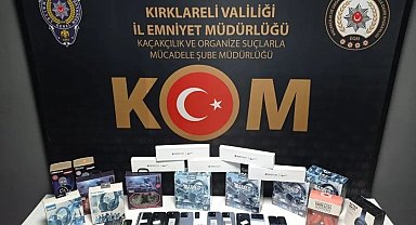 Babaeski'de kaçak elektronik eşya operasyonu