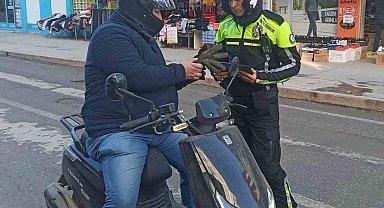 Bafra'da motosiklet denetimi