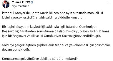 Bakan Tunç: " Olayın aydınlatılması için bir başsavcı vekili ve iki cumhuriyet savcısı görevlendirilmiştir"