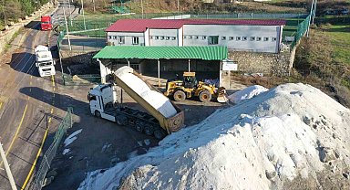 Başiskele'de kar yağışına hazır