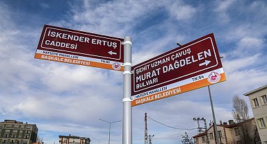 Başkale'deki sokak ve cadde tabelaları yenilendi