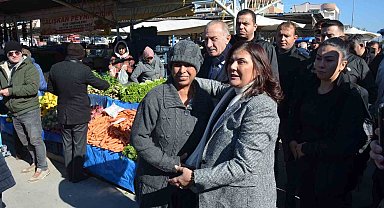 Başkan Çerçioğlu Didim pazarında vatandaşlarla buluştu