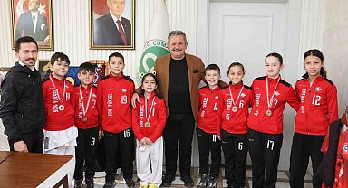 Başkan Koloğlu, sporcuları ağırladı