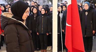 Bayburt'ta şehitler için saygı duruşunda bulunuldu