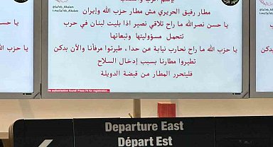 Beyrut Havalimanı'na siber saldırı: Havalimanındaki ekranlarda Hizbullah karşıtı mesaj yayınlandı