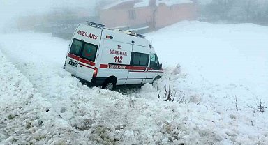 Bingöl'de ambulans buzlanma nedeniyle yoldan çıktı: 5 yaralı