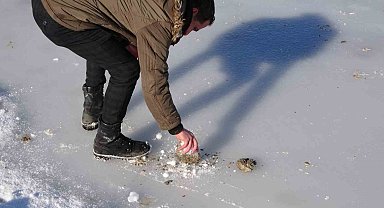 Bitlis'te göletler dondu