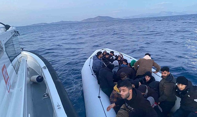Bodrum açıklarında 32 düzensiz göçmen yakalandı