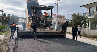 Bodrum Mumcular'da Sıcak Asfalt Çalışması