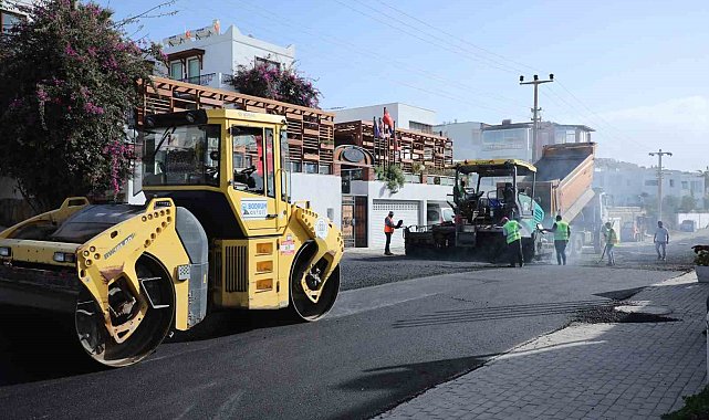 Bodrum'da 18 bin metre sıcak asfalt yapıldı