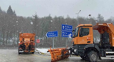 Bolu Dağı'nda kar yağışı başladı