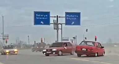 Bu kadarına pes dedirtecek görüntü: Kara yolunu kapatarak böyle drift attılar