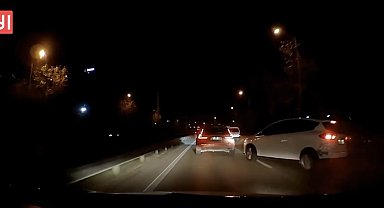 Bursa'da faciadan dönülen anlar kamerada...Makas kazayı böyle getirdi