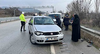 Buzlanma kazaya sebep oldu, vatandaşlar yara almadan kurtuldu