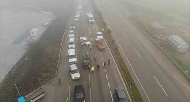 Çanakkale'de sis zincirleme faciaya yol açıyordu...