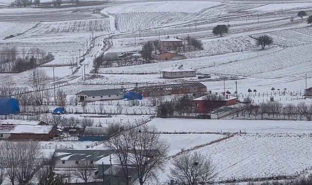 Çankırı'da kar yağışı etkili oldu
