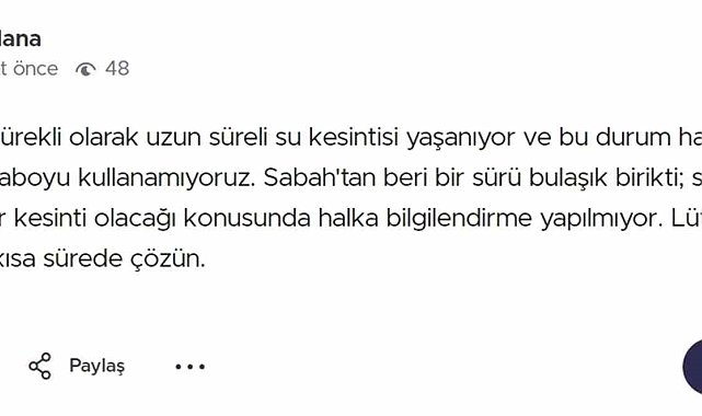 Çankırı'da sürekli yaşanan su kesintilerine vatandaşlardan tepki