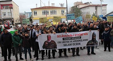 Çermik'te Filistin'e destek yürüyüşü düzenlendi