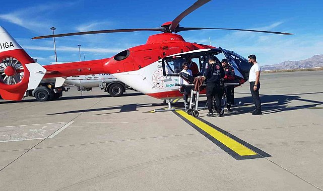 Cizre'de ambulans helikopter 6 aylık Büşra için havalandı