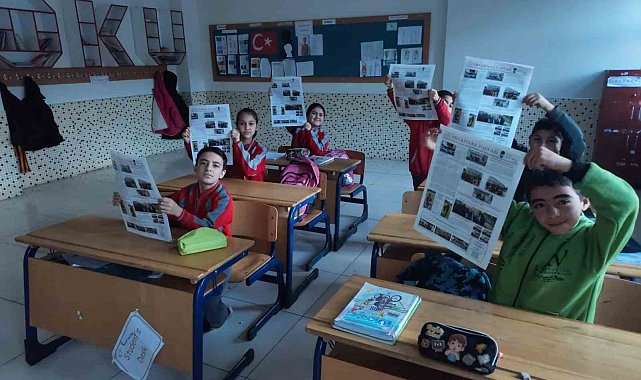 Çocuklar kendi okul gazetelerini çıkardı