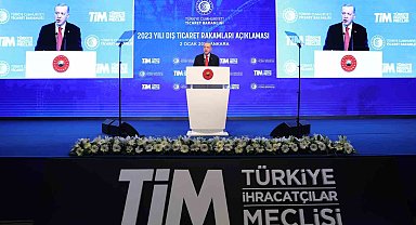Cumhurbaşkanı Erdoğan :"İhracat rakamımız Cumhuriyet tarihimizin rekorunu kırmıştır"