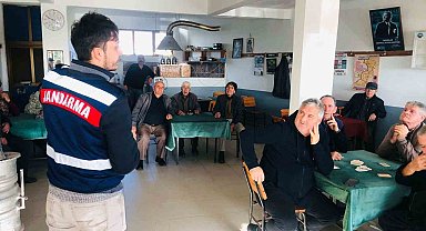 Edirne Jandarması köylerde vatandaşları bilgilendiriyor