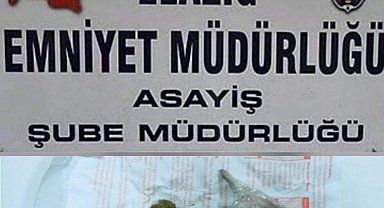 Elazığ'da asayiş uygulamaları: Uyuşturucu madde ve ruhsatsız silah ele geçirildi