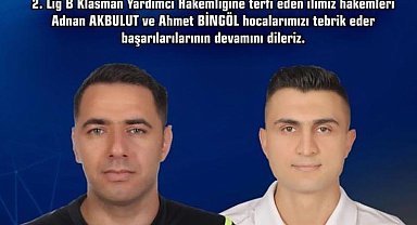 Elazığ'dan iki hakem B Klasman'a terfi etti