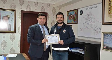 Emet'te başarılı polislere başarı belgesi
