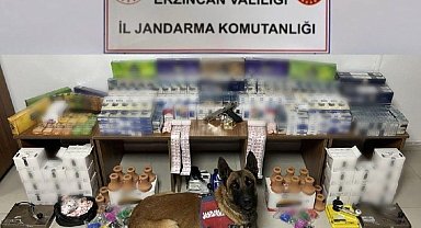 Erzincan'da jandarma ekiplerinden kaçak sigara operasyonu