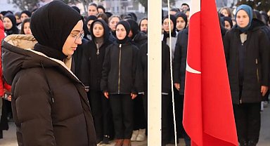 Erzincan'da şehitler için saygı duruşunda bulunuldu