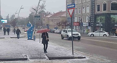 Erzurum'da kar yağışı etkili oluyor