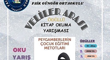 Faik Güngör Ortaokulu'nda, veliler arası ödüllü kitap okuma yarışması