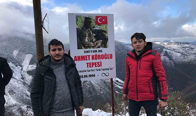 Giresun'un son şehidine Alnak Kayası'nda vefa örneği