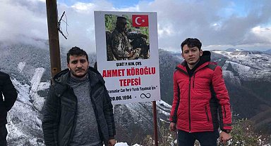 Giresun'un son şehidine Alnak Kayası'nda vefa örneği