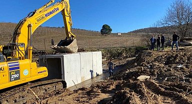 Hacıhıdır Mahallesi'nde menfez çalışmaları tamamlandı