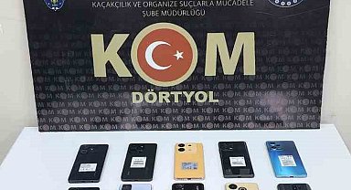 Hatay'da 10 adet kaçak cep telefonu ele geçirildi