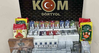 Hatay'da kaçak tütün ve makaron operasyonu