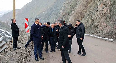 Heyelan bölgesine tünel çalışmaları devam ediyor