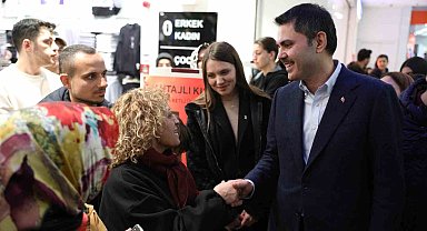 İBB Başkan adayı Murat Kurum'dan alışveriş merkezi ziyareti