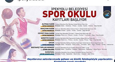 İpekyolu Belediyesinin yeni dönem spor okulu kayıtları başlıyor